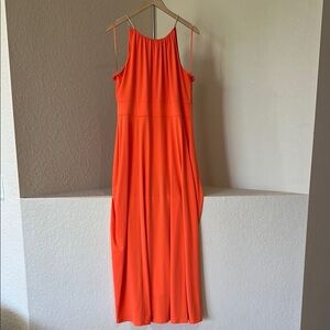 Michael Kors Navy Halter Maxi Dress